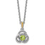 Shey Couture Sterling Silver Rhodium-Rhodium-Plated with 14k Accent Peridot 18 inch Necklace