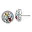 Topaz/.52Garnet/.19Citrine/.02Peridot/.06White Topaz Stud Earrings in Sterling Silver - Sophia Jewelers