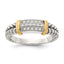 Shey Couture Sterling Silver with 14K Accent Antiqued Diamond Ring