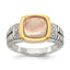 Mother of Pearl & Diamond Ring in Sterling Silver, Antiqued (0.03 ct. tw.) - Sophia Jewelers
