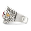 Shey Couture Sterling Silver with 14K Accent Antiqued Cushion Bezel Garnet Ring - Sophia Jewelers
