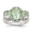 Shey Couture Sterling Silver Antiqued Oval and Round Green Quartz Ring - Sophia Jewelers