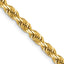 14K Yellow Gold Solid Diamond-Cut Rope Chain Necklace 4mm