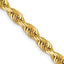 14K Yellow Gold Solid Diamond-Cut Rope Chain Necklace 5mm