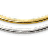 Sterling Silver Flash Gold-plate Reversible 5.75mm Cubetto Chain