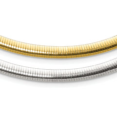 Sterling Silver Flash Gold-plate Reversible 5.75mm Cubetto Chain