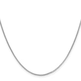 Sterling Silver Rhodium-plated .95mm Diamond-cut Round Box Chain