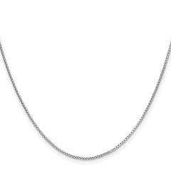 Sterling Silver Rhodium-plated .95mm Diamond-cut Round Box Chain