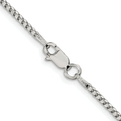 Sterling Silver Rhodium-plated 1.75mm Diamond-cut Round Box Chain