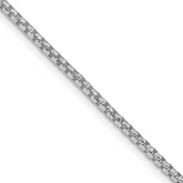 Sterling Silver Rhodium-plated 2mm Diamond-cut Round Box Chain