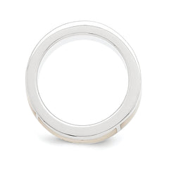 SS White Ice .01ct Diamond and MOP Ring