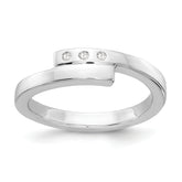White Ice Sterling Silver Rhodium-plated Diamond Ring