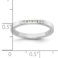 White Ice Sterling Silver Rhodium-plated Chanel-set Diamond Ring