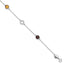 White Ice Sterling Silver Rhodium-Rhodium-Plated Diamond, Citrine, Garnet 6.25 inch Bracelet plus 1inch Extender
