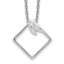White Ice Sterling Silver Rhodium-plated 18 Inch Open Diamond-shaped Diamond Necklace with 2 Inch Extender