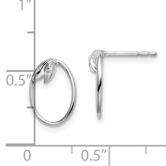 White Ice Sterling Silver Rhodium-plated Diamond Post Earrings