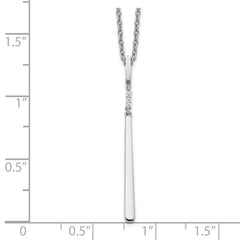 White Ice Sterling Silver Rhodium-plated 18 Inch Diamond Necklace with 2 Inch Extender