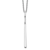 White Ice Sterling Silver Rhodium-plated 18 Inch Diamond Necklace with 2 Inch Extender