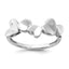 White Ice Sterling Silver Rhodium-plated Diamond Hearts Ring