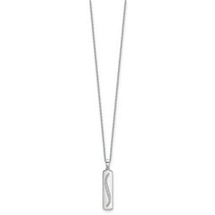 White Ice Sterling Silver Rhodium-plated 18 Inch Diamond Necklace with 2 Inch Extender