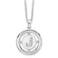 White Ice Sterling Silver Rhodium-Rhodium-Plated 18 Inch Diamond Letter J Initial Necklace with 2 Inch Extender