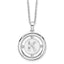 White Ice Sterling Silver Rhodium-Rhodium-Plated 18 Inch Diamond Letter K Initial Necklace with 2 Inch Extender