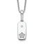 White Ice Sterling Silver Rhodium-Rhodium-Plated 18 Inch Diamond Star Tag Necklace with 2 Inch Extender