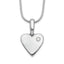 White Ice Sterling Silver Rhodium-Rhodium-Plated 18 Inch Diamond Heart Necklace with 2 Inch Extender