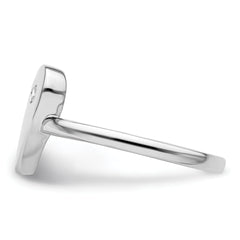 White Ice Sterling Silver Rhodium-plated Diamond Heart Ring