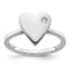 White Ice Sterling Silver Rhodium-plated Diamond Heart Ring