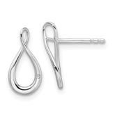 White Ice Sterling Silver Rhodium-plated Diamond Post Earrings