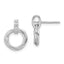White Ice Sterling Silver Rhodium-plated Diamond Three Ring Post Earrings