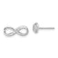 White Ice Sterling Silver Rhodium-plated Diamond Infinity Post Earrings