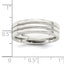Sterling Silver 6mm Polished Flat Grooved Fancy Band