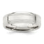 Sterling Silver 6mm Polished Flat Grooved Beveled Edge Fancy Band