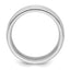 Sterling Silver Rhodium-plated 6mm Brushed Grooved Band