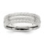 Sterling Silver 6mm Brushed Domed Rope Edge Fancy Band