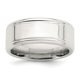 Sterling Silver 6mm Polished Flat Beveled Edge Fancy Band Size 13.5