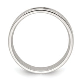 Sterling Silver 6mm Enamel Cross Fancy Band Size 13.5