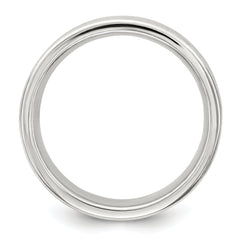 Sterling Silver 7mm Polished 5-Row Fancy Band Size 13.5