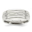Sterling Silver 7mm Brushed Flat Intertwined Design Beveled Edge Fancy Band