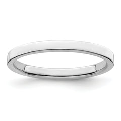 Sterling Silver 2mm Lightweight Flat Size 13.5 Band