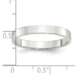 Sterling Silver 3mm Lightweight Flat Size 13.5 Band