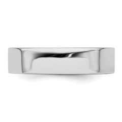 Sterling Silver Rhodium-plated 5mm Flat Size 13.5 Band