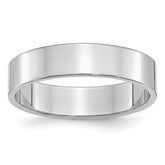 Sterling Silver Rhodium-plated 5mm Flat Size 13.5 Band