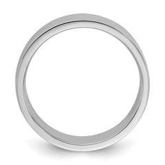 Sterling Silver Rhodium-Plated 6mm Flat Size 9.5 Band