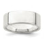 Sterling Silver Flat Wedding Band 7mm