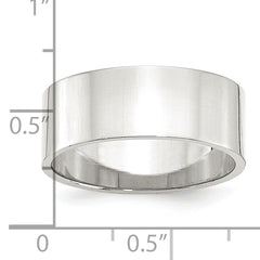 Sterling Silver 8mm Lightweight Flat Size 13.5 Band