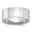 Sterling Silver Rhodium-plated 8mm Flat Size 9 Band