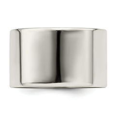Sterling Silver 12mm Lightweight Flat Size 13.5 Band